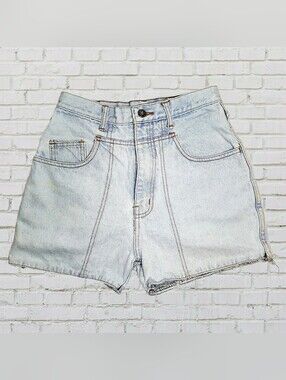Manisha Light Denim Jean Shorts vintage size 7 90s Vtg Y2k